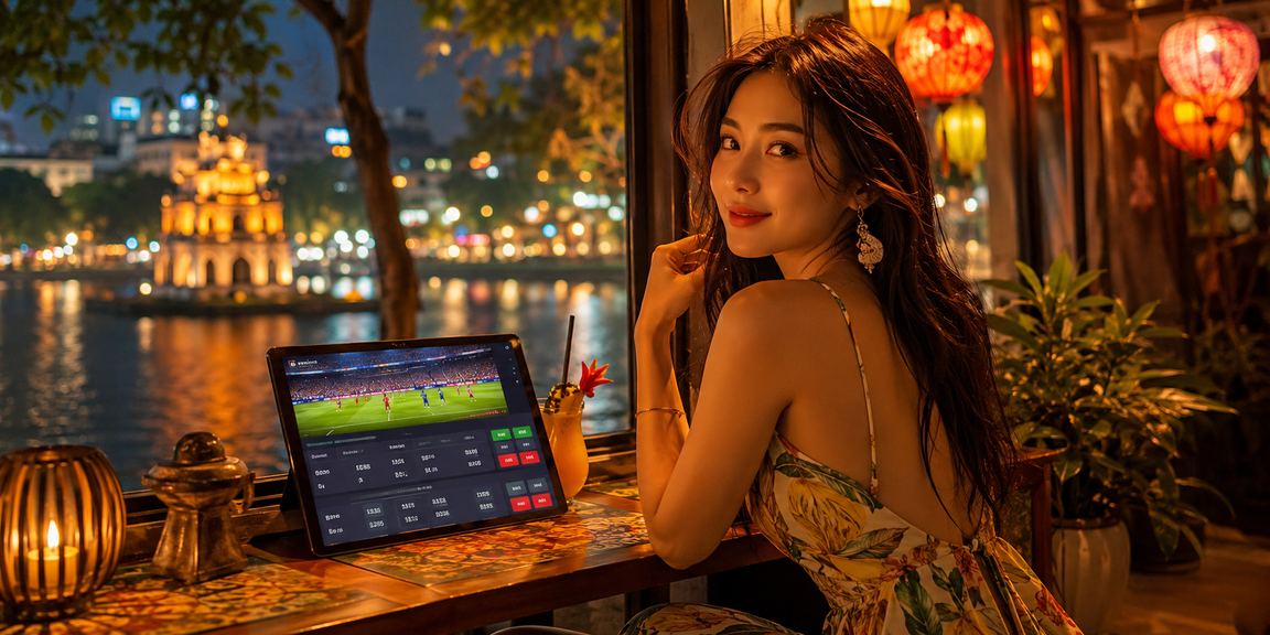 Người dùng Hà Nội theo dõi kèo bóng đá và nhận khuyến mãi 436 tại quán cà phê